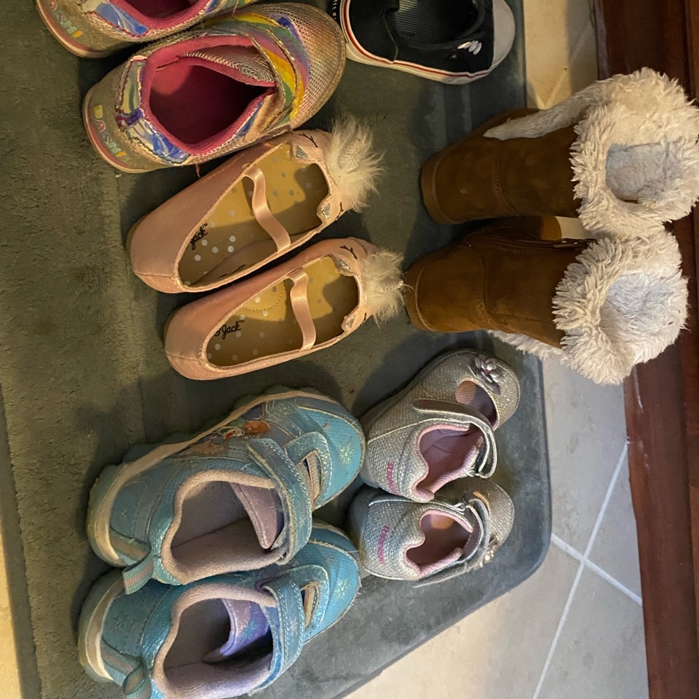 Girl toddler cute pair of shoes.
